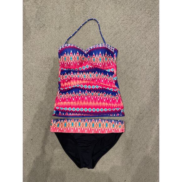 La Blanca Sandbar Bandeau Tankini in Pinkberry, 6 - Picture 2 of 7